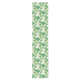 グリーンシャムロックフォーリーフクローバーセントパトリックの日 ショートテーブルランナー