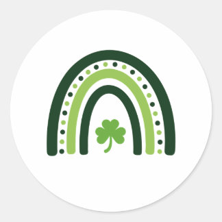 グリーンシャムロックボホレインボーセントパトリックの日 ラウンドシール