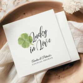 グリーンシャムロックラッキーインラブブライダルシャワー スタンダードカクテルナプキン