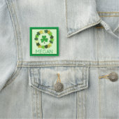 グリーンシャムロックリースラッキーセントパトリックの日 名札 (インサイチュ)