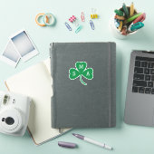 グリーンシャムロックリーフカスタムとモノグラム シール (iPadカバー)