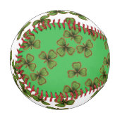 グリーンシャムロックヴィンテージクローバーズアイリッシュ 野球ボール (正面左)