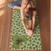 グリーンシャムロックヴィンテージスタイルクローバーズアイリッシュ ヨガマット