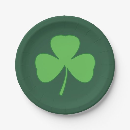 グリーンシャムロック紙プレート ペーパープレート (正面)