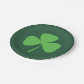 グリーンシャムロック紙プレート ペーパープレート (アングル)
