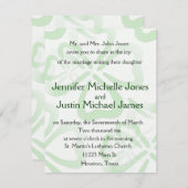 グリーンシャムロック結婚式招待状 招待状 (正面/裏面)