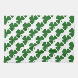 グリーンシャムロック聖パトリックの日 キッチンタオル