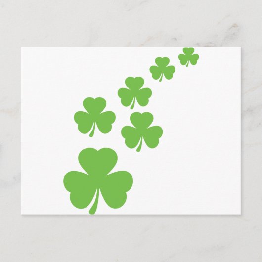 グリーンシャムロック雨 ポストカード (正面)