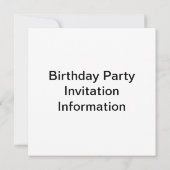 グリーンシャムロック 招待状 (裏面)