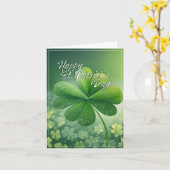 グリーンシャムロックHappy St. Patrick's Day (7) c カード (黄色い花)