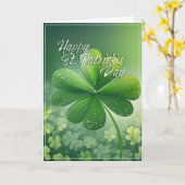 グリーンシャムロックHappy St. Patrick's Day (7) c カード (黄色い花)