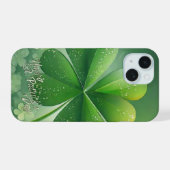 グリーンシャムロックHappy St. Patrick's Day (7) c iPhone 15ケース (裏面横)