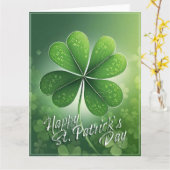 グリーンシャムロックHappy St. Patrick's Day (8) c カード (黄色い花)