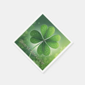 グリーンシャムロックHappy St. Patrick's Day (8) c スタンダードカクテルナプキン (角)