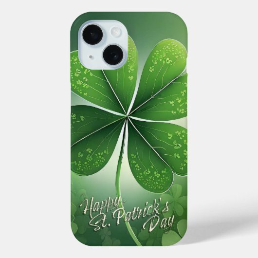 グリーンシャムロックHappy St. Patrick's Day (8) c Case-Mate iPhoneケース (裏面)