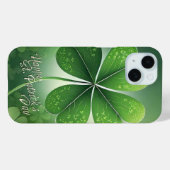 グリーンシャムロックHappy St. Patrick's Day (8) c Case-Mate iPhoneケース (裏面 (横))