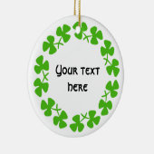 グリーンシャムロ縁どックス追加文字 セラミックオーナメント (右)