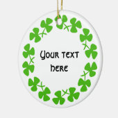 グリーンシャムロ縁どックス追加文字 セラミックオーナメント (左)