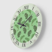 グリーンシャメレオンズリザードアート  ラージ壁時計 (傾斜)