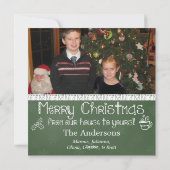 グリーンシャルボードフォトクリスマスカード シーズンカード (裏面)