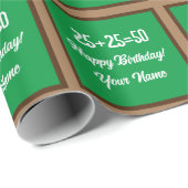 グリーンシャルボード数学先生誕生日 ラッピングペーパー (ロールコーナー)