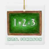 グリーンシャルボード石板教室先生 セラミックオーナメント (裏面)