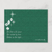 グリーンシャンデリアクリスマスファミリーフォトポストカード シーズンポストカード (裏面)