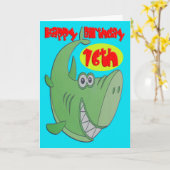 グリーンシャーク十六誕生日 カード (黄色い花)