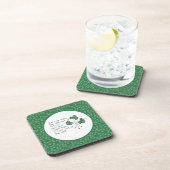 グリーンシャームロックアイリッシュガール引用文セットオブコースター コースター (右側)
