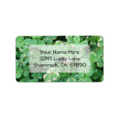 グリーンシャームロックカスタム住所 シール (正面)