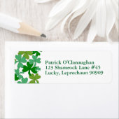 グリーンシャームロック差出人住所ラベル パーソナライズされた ラベル (インサイチュ)