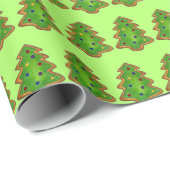 グリーンシュガークッキークリスマスツリーホリデイベーキング ラッピングペーパー (ロールコーナー)