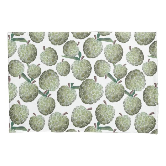 グリーンシュガーリンゴ、トロピカルフルーツ 枕カバー (正面)