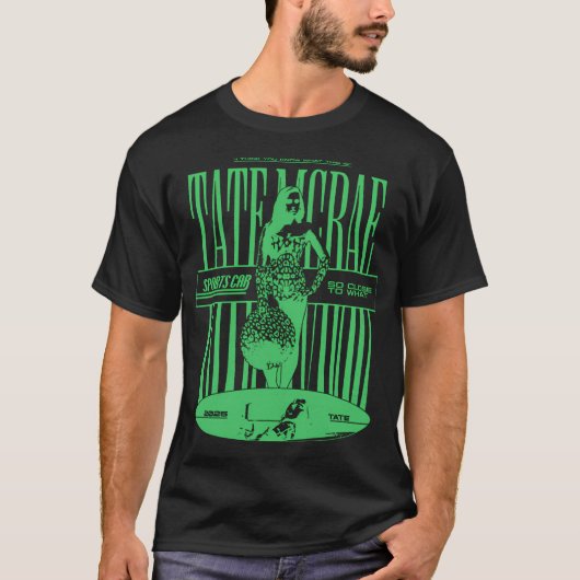 グリーンシルエットシンガーポップ Tシャツ (正面)