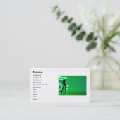 グリーンシルエット名刺 名刺 (スタンド正面)
