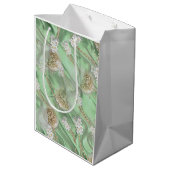 グリーンシルク&アイボリーシャンペーンパール ミディアムペーパーバッグ (裏面アングル)