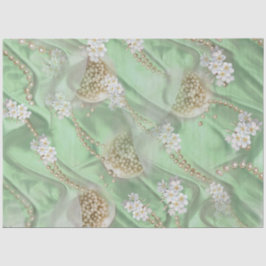 グリーンシルク&アイボリーシャンペーンパール 薄葉紙