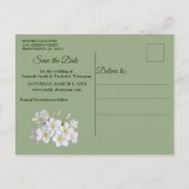 グリーンシルク&アイボリーパール保存日 案内ポストカード (裏面)