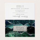 グリーンシルバーグリッター大理石のゲート曲げバス 名刺 (外部フラット)