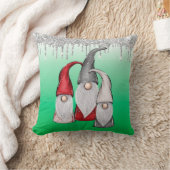 グリーンシルバーグリッター滴下格言クリスマス クッション (ブランケット)