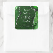 グリーンシルバーゲートSweet sixteenハッピーバースデー スクエアシール (バッグ)