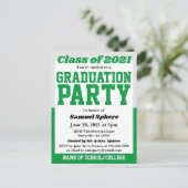 グリーンシルバースクールカラーズ卒業招待状 案内ポストカード (スタンド正面)
