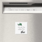 グリーンシルバードラゴン日付磁石を保存 マグネット (インサイチュ (食洗機))
