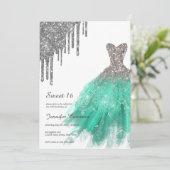 グリーンシルバードレスグリッタードリップスSweet sixteen 招待状 (スタンド正面)