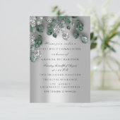 グリーンシルバーファースト聖餐式クリスチャン・クロス 招待状 (スタンド正面)