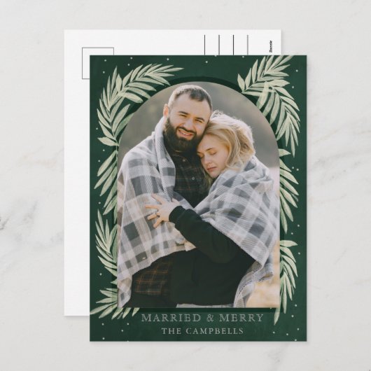 グリーンシルバーメリーアーチ植物写真 シーズンポストカード (正面/裏面)