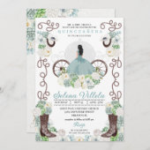 グリーンシンデレラキャリッジウエスタンキンセアニラ 招待状 (正面/裏面)