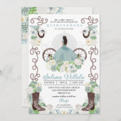 グリーンシンデレラキャリッジウエスタンキンセアニラ 招待状 (正面/裏面)