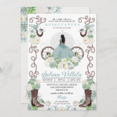 グリーンシンデレラキャリッジウエスタンキンセアニラ 招待状 (正面/裏面)