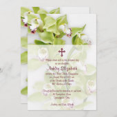 グリーンシンビジウムオーキッドファースト招待状 招待状 (正面/裏面)